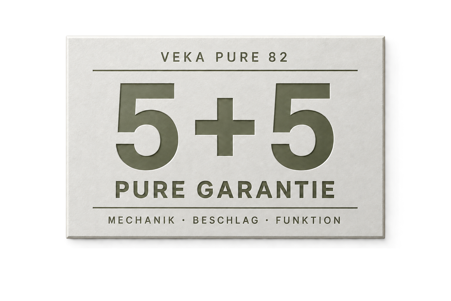 5 + 5 PURE Garantie – Mechanik, Beschlag, Funktion